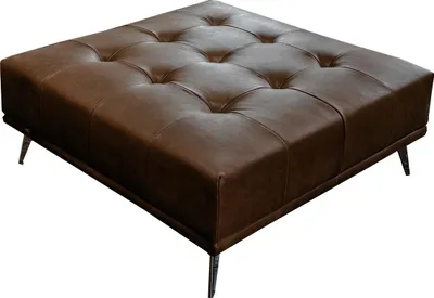 Produktbild von KAWOLA Hocker WIOLO Leder dunkelbraun