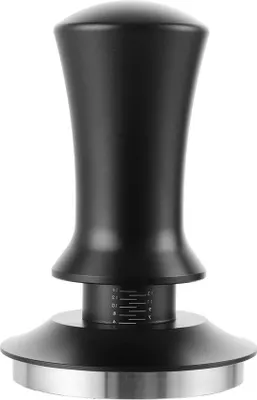 Image de Tasseur à café de 58 mm avec base ondulée - Fond en acier inoxydable - Tasseur à espresso avec fond fileté - Acier inoxydable 304