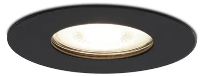 Image de HOFTRONIC - Spot LED encastrable 4W 345lm 4000K GU10 Rond IP65 Noir