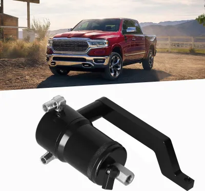 Produktbild von Ölauffangbehälter-Set aus schwarzem Aluminium, Ersatz für Dodge Ram 1500 2500 3500 2009–2019