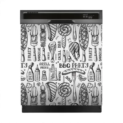 Produktbild von Magnete Dekorative 60x60 cm Küche Magnetmatte Spülmaschine - Barbecue und Grillgut