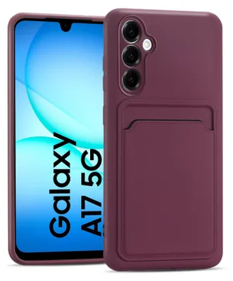 Produktbild von Handyhülle für Samsung Galaxy A17 5G Hülle Silikon Schutzhülle mit Kartenfach Slim Wallet Case, Raspberry