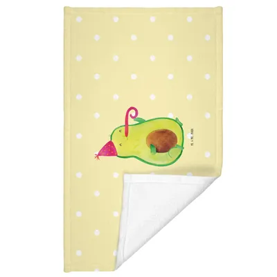 Produktbild von Mr. & Mrs. Panda Handtuch Avocado Feier - Gelb Pastell - Geschenk, Party, Flauschtuch, kleines, 50x100, frottierhandtuch, Tröte, Fete, Baumwollhandtuch, Geburtstag