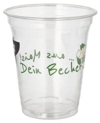 Zdjęcie produktu dla 800 Papstar kubki do picia PLA 0,3 l Ø 9,5 cm, 10,7 cm Kubek wykonany z kukurydzy 89444