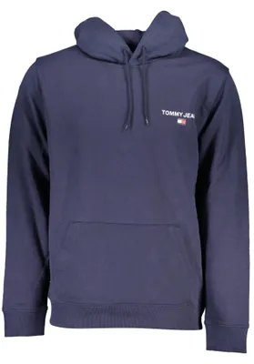 Produktbild von Herren Sweatshirt Blau: Langarm-Hoodie mit Logo & Taschen