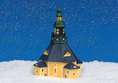 Produktbild von Wurm - Lichthaus Kirche in Seiffen/Erzgebirge aus Porzellan  B17xT26cm