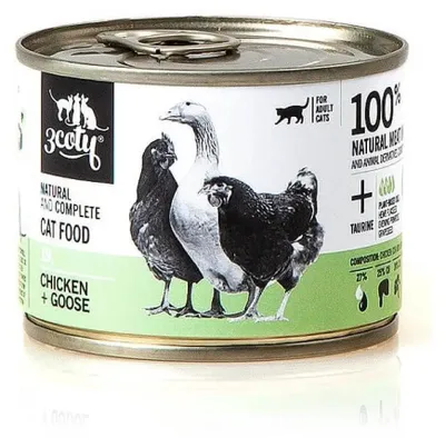 Obrázok produktu pre 3Coty Kuracie mäso + Hus pre dospelé mačky 180 g