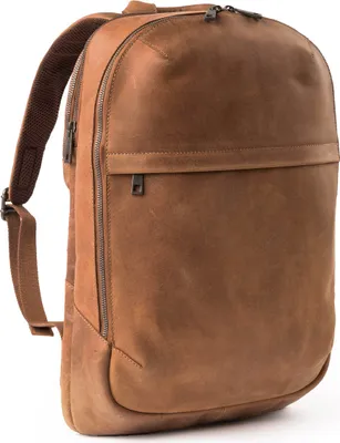 Produktbild von Accezz Leather Laptop Rucksack 16 Zoll - Cognac