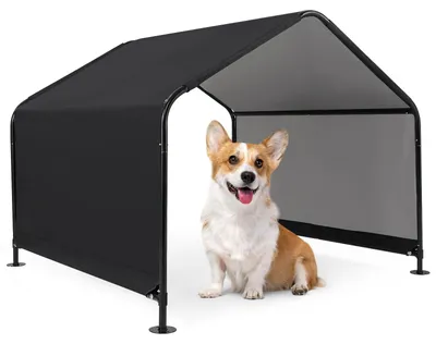Produktbild von KOMFOTTEU Hundehütte Outdoor, Hundezelt mit Sonnen- und Regenschutz