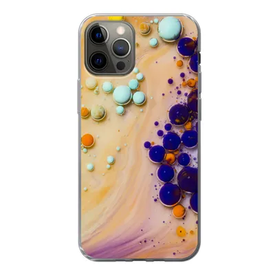 Produktbild von MuchoWow® Handyhülle Schutzhülle Hülle für iPhone 13 Pro Milch - Tinte - Psychedelisch Silikon Softcase Handy Hülle - Handy-Tasche