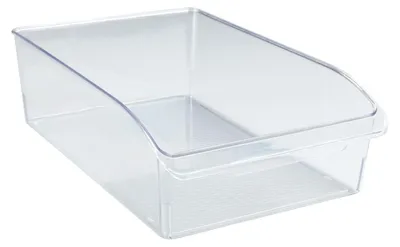 Image de Organisateur pour réfrigérateur - Petit bac - 20 x 9,5 x 31 cm - Transparent - PET