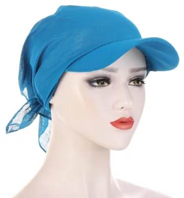 Produktbild von Turbanhut, einfarbig, Sonnenschutz, breite Krempe, atmungsaktiver Schal, Mütze, Outdoor-Zubehör