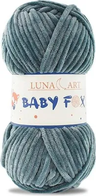 Produktbild von Luna Art Baby Fox Wolle, 100% Polyester, Denimblau, Weich für Babyartikel