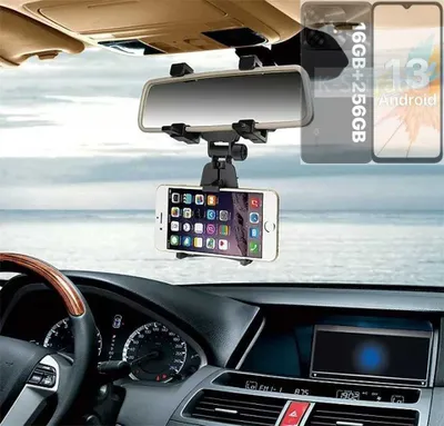 Produktbild von K-S-Trade Smartphone Halterung kompatibel mit UMIDIGI A15T Rückspiegel Halterung schwarz Auto Halterung KFZ Halter