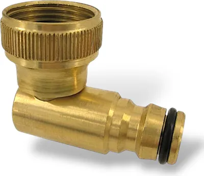 Produktbild von Winkel Hahnanschluss drehbar 90° Grad mit Steckkupplung Stecker 3/4" Zoll IG