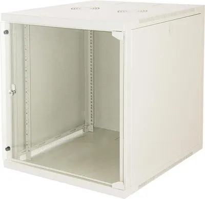 Produktbild von LINK LK1912U66G, Wandmontiertes Regal, 19U, 45 kg, Sperrschloss, Grau