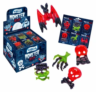 Productafbeelding van Vidal Monster Jelly in blister - 66 stuks