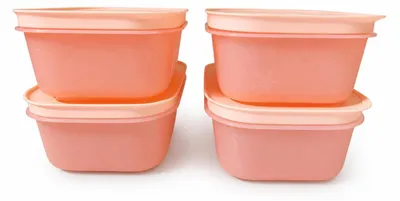 Produktbild von TUPPERWARE Gefrier-Behälter 450 ml (4) rosa lachs Eis-Kristall Eiskristall