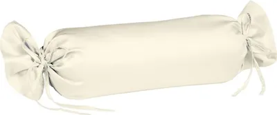 Produktbild von sleepling – Satin Kissenbezug, Nackenrolle, 100% seidig weiche Baumwolle, 15x40 cm, creme