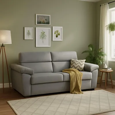 Immagine prodotto di Seui - Divano Letto 2 Posti, 185x95 cm Grigio, Sfoderabile  Italy