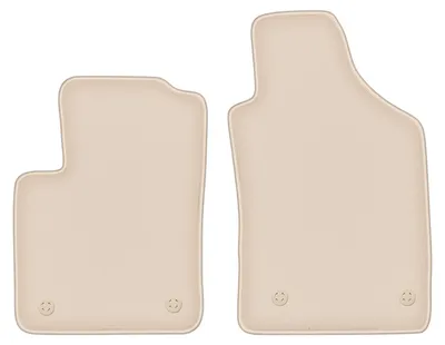 Produktbild von DURBAN Beige Velours-Fußmatten vorne für Fiat 500 FL Schrägheck (2013-2019)