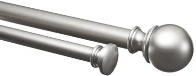Imagen del producto de A. Barra doble extensible para cortinas, con extremos esféricos, de 19 mm de diámetro