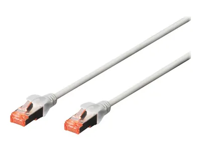Immagine prodotto di DIGITUS Patchkabel Cat6  S/FTP 2xRJ45 0.25m weiß Hebelschutz