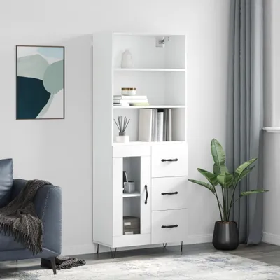Produktbild von vidaXL Highboard Weiß 69,5x34x180 cm Holzwerkstoff