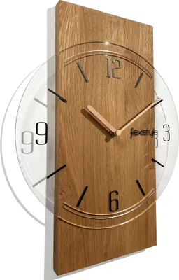 Obrázek produktu pro Geometrické dřevěné nástěnné hodiny 40cm, z240-td-dx