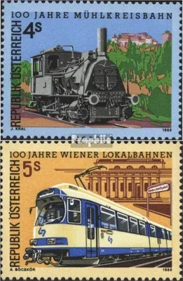 Produktbild von Briefmarken Österreich 1988 Mi 1916-1917 (kompl.Ausg.) gestempelt Mühlkreisbahn
