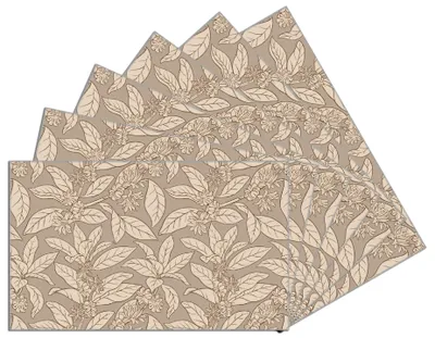 Produktbild von Wallario Frühstücksbrettchen 6er Set aus Glas, je 14 x 23 cm, mit rutschfesten Füßen, Motiv Florales Muster