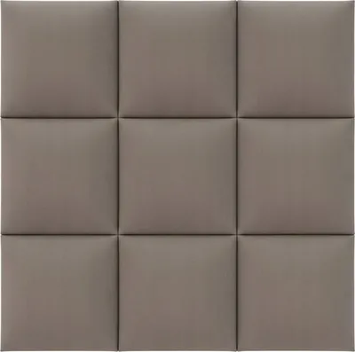 Produktbild von Komvortowy | Polsterpaneel | Wandkissen Velours Grau 30x30 cm | Wandpolster | Bettkopfteil | Wandpaneel