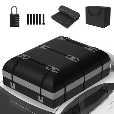 Obrázek produktu pro Puluomis 585L střešní box Střešní box na auto, 500D voděodolný střešní nosič zavazadel pro všechna vozidla Grey Black