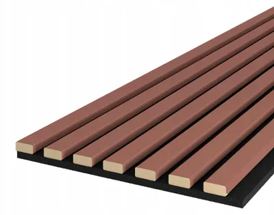 Produktbild von MDF-Lamellen 30x120 cm - Filzlamellen - Modul 30x120 cm - Terracotta-Folie - TERRACOTTA FOLIE REGULAR