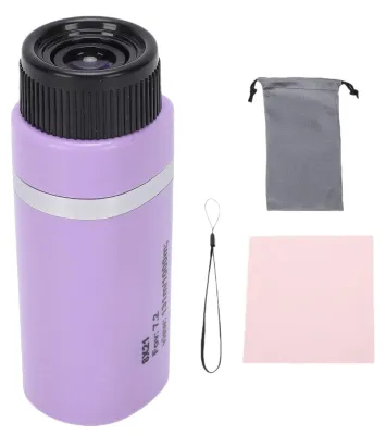 Obrázek produktu pro Monokulární dalekohled, praktický, kompaktní, HD dalekohled, 8násobný zoom pro outdoorové aktivity, pozorování ptáků, turistiku, koncerty, cestování, fialová
