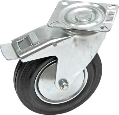 Immagine prodotto di Ruota girevole in gomma con freno 160 mm, fino a 145 kg