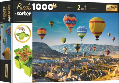 Image de TREFL Puzzle avec trieur 2en1 Ballons au-dessus de la Cappadoce 1000 pièces