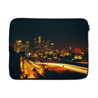 Produktbild von MuchoWow® Laptop Hülle 15 Zoll Nacht - Stadt - Denver Laptoptasche - Laptoptasche - Sleeve - Rundum-Schutz