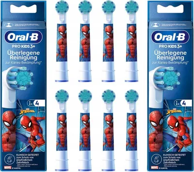 Obrázek produktu pro Oral-B EB10s Spiderman náhradní hlavice pro elektrické zubní kartáčky, 8 kusů