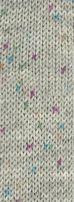 Produktbild von Lana Grossa Cool Wool Baby Print Punto 358 Hellgrau/Türkis/Grün/Zyklam/Orange 50g