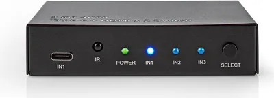 Obrázok produktu pre Prepínač HDMI™ | 3-portový(é) port(y) | 1x USB-C™ / 2x HDMI™ vstup | 1x HDMI™ výstup | 4K @ 60 Hz | 18,0 Gbps | Kov | Antracit