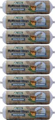 Produktbild von MyMenue4Dogs Hundefutter Entenwurst - 8x 800g