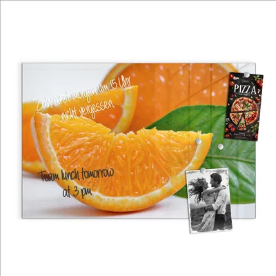 Produktbild von Magnettafel 60x40cm Pinnwand Whiteboard beschreibbar - Orangenscheiben