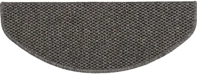 Produktbild von Stufenmatte in Sisal-Optik Kalkutta in vielen Farben Anthrazit Halbrund 23,5 x 65 cm