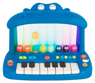 Produktbild von B. toys Hippo Pop Spielzeug-Tastatur mit Lichtern und ploppenden Vögeln