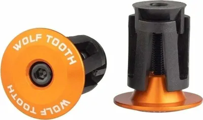 Obrázok produktu pre Wolf Tooth Alloy Bar End Plugs Orange Gripy