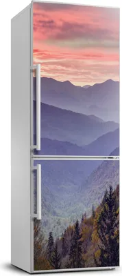 Produktbild von Tulup Kühlschrankdekoration - 70x190 cm - Aufkleber auf dem Kühlschrank - Nebel über die Berge