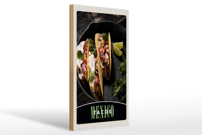 Produktbild von Holzschild Reise 20x30cm Mexiko USA Amerika Tacos Gerichte
