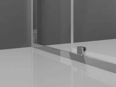 Image de Mexen Exo cabine de douche pivotante 90 x 70 cm, transparent, chrome - 819-090-070-01-00