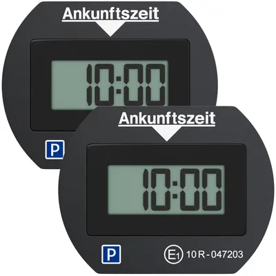 Produktbild von 2x Needit PARK LITE Schwarz Vollautomatische Parkscheibe mit offizieller Zulassung 2er Sparset